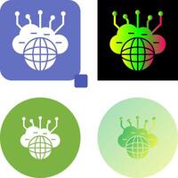 Computing Cloud Icon Design vector