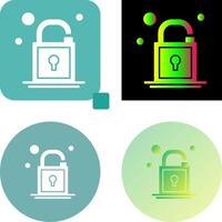 Open Lock Icon Design vector