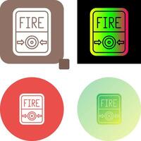 Fire Button Icon Design vector