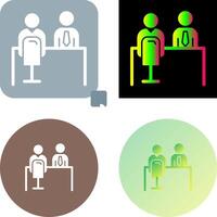 Employee Interview Icon Design vector