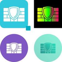 Firewall Icon Design vector