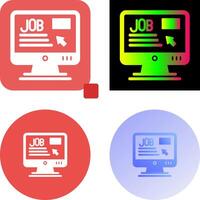 Online Job Icon Design vector