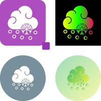 Snow Fall Icon Design vector