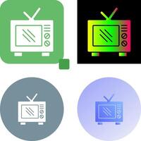 antiguo televisión icono diseño vector