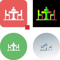 Dinning Table Icon Design vector