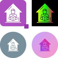 Home Learning Icon Design vector
