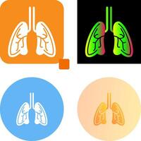 Lungs Icon Design vector