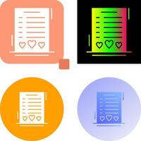 Wishlist Icon Design vector
