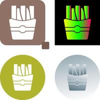 Fries Icon Design vector