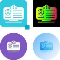 Id Card Icon Design vector