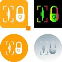 Voice Lock Icon Design vector