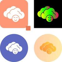 Cloudy Icon Design vector