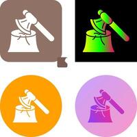 Wood Axe Icon Design vector