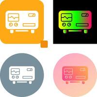 Oscillscope Icon Design vector