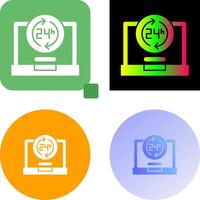 24 Hours Icon Design vector