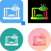 Monitoring Icon Design vector