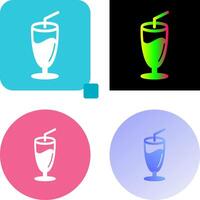 Milkshake Icon Design vector