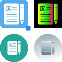 CV Icon Design vector