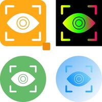 Eye Scan Icon Design vector