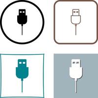 Unique USB Cable Icon Design vector