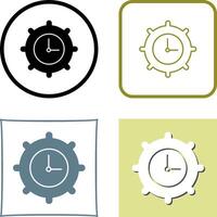 Time Settings Icon Design vector