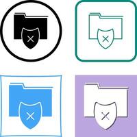 Vulnerable Folder Icon Design vector