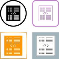 Piece of Code Icon Design vector