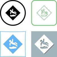 Danger of Slipping Icon Design vector