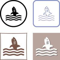 Dangerous Shark Icon Design vector