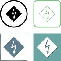 High Voltage Icon Design vector