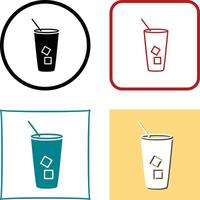 Iced Coffee Icon Design vector