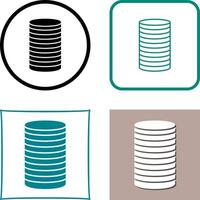 Stack of Coins Icon Design vector