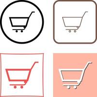 Unique Empty Cart Icon Design vector