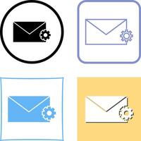 Unique Message Settings Icon Design vector