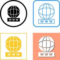 Unique World Wide Web Icon Design vector