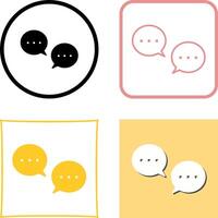 Unique Conversation Bubbles Icon Design vector