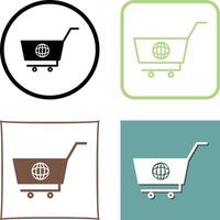 Unique Global Shopping Icon Design vector