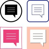 Unique Single Chat Bubble Icon Design vector