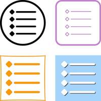 Unique Bulleted list Icon Design vector