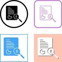 Unique Case Study Icon Design vector