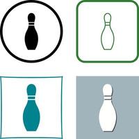 Unique Bowling Pin Icon Design vector