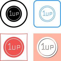 Unique 1UP Icon Design vector