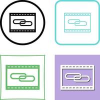 Unique Link Optimization Icon Design vector