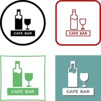 Unique Drinks Cafe Icon Design vector