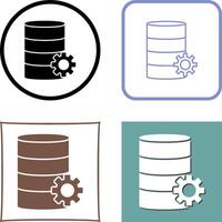 Unique Database Management Icon Design vector