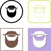 barba y Bigote icono diseño vector