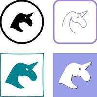 Unicorn Icon Design vector