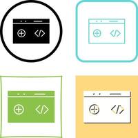 Unique Clean Code Icon Design vector