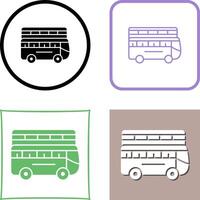 Double Bus Icon Design vector