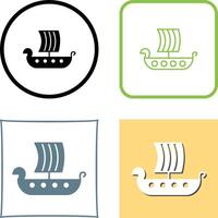 Viking Ship Icon Design vector